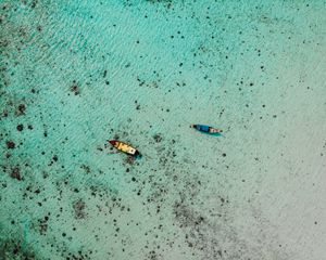 Preview wallpaper boats, water, aerial view