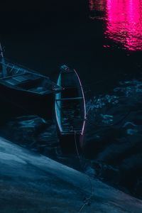 Preview wallpaper boats, water, night, dark, reflection