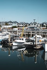 Preview wallpaper boats, water, reflection, pier