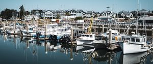 Preview wallpaper boats, water, reflection, pier