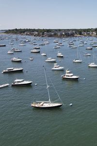 Preview wallpaper boats, water, sea, aerial view