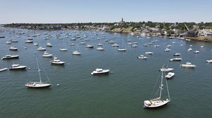 Preview wallpaper boats, water, sea, aerial view