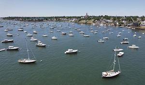 Preview wallpaper boats, water, sea, aerial view