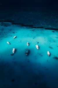 Preview wallpaper boats, yachts, aerial view, ocean