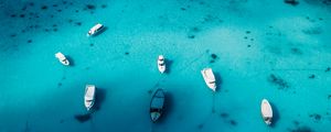 Preview wallpaper boats, yachts, aerial view, ocean