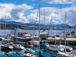 Preview wallpaper boats, yachts, bay, sea