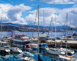 Preview wallpaper boats, yachts, bay, sea