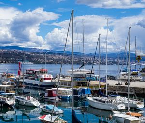 Preview wallpaper boats, yachts, bay, sea