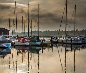 Preview wallpaper boats, yachts, bay, water