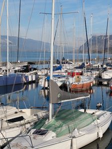 Preview wallpaper boats, yachts, masts, bay, sea