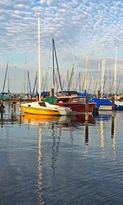 Preview wallpaper boats, yachts, masts, sea, bay