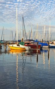 Preview wallpaper boats, yachts, masts, sea, bay