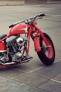 Preview wallpaper bobber, vintage, motorcycle, red
