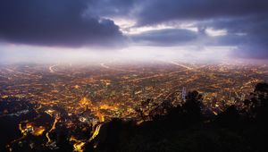 Preview wallpaper bogota, colombia, night, view from the top