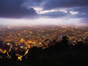 Preview wallpaper bogota, colombia, night, view from the top