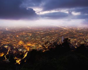 Preview wallpaper bogota, colombia, night, view from the top