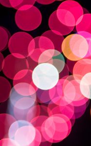 Preview wallpaper bokeh, circles, glow, pink, transparent