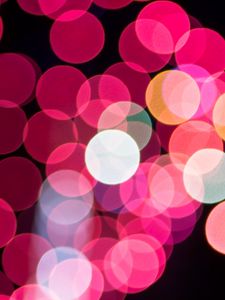 Preview wallpaper bokeh, circles, glow, pink, transparent