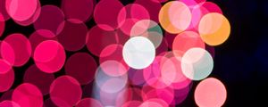 Preview wallpaper bokeh, circles, glow, pink, transparent