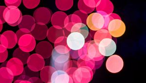 Preview wallpaper bokeh, circles, glow, pink, transparent