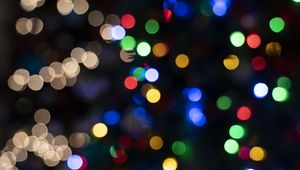 Preview wallpaper bokeh, glare, colorful, dark