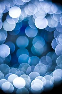 Preview wallpaper bokeh, glow, circles, intersection, transparent, blue