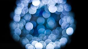 Preview wallpaper bokeh, glow, circles, intersection, transparent, blue