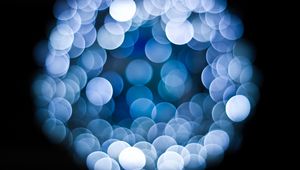 Preview wallpaper bokeh, glow, circles, intersection, transparent, blue