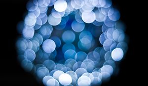 Preview wallpaper bokeh, glow, circles, intersection, transparent, blue