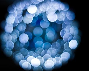 Preview wallpaper bokeh, glow, circles, intersection, transparent, blue