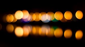 Preview wallpaper bokeh, glow, circles, intersection, darkness