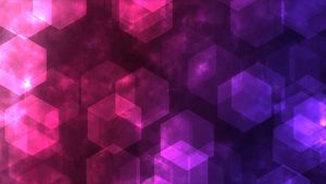 Preview wallpaper bokeh, hexagonal, shape, geometry, reflections