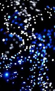 Preview wallpaper bokeh, lights, blur, blue, dark