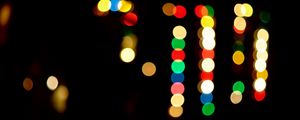 Preview wallpaper bokeh, lights, colorful, dark