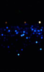 Preview wallpaper bokeh, lights, dark, blue, blur