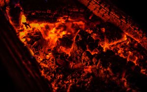 Preview wallpaper bonfire, ash, fire, coals, smoldering