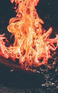 Preview wallpaper bonfire, fire, ash, embers, flame