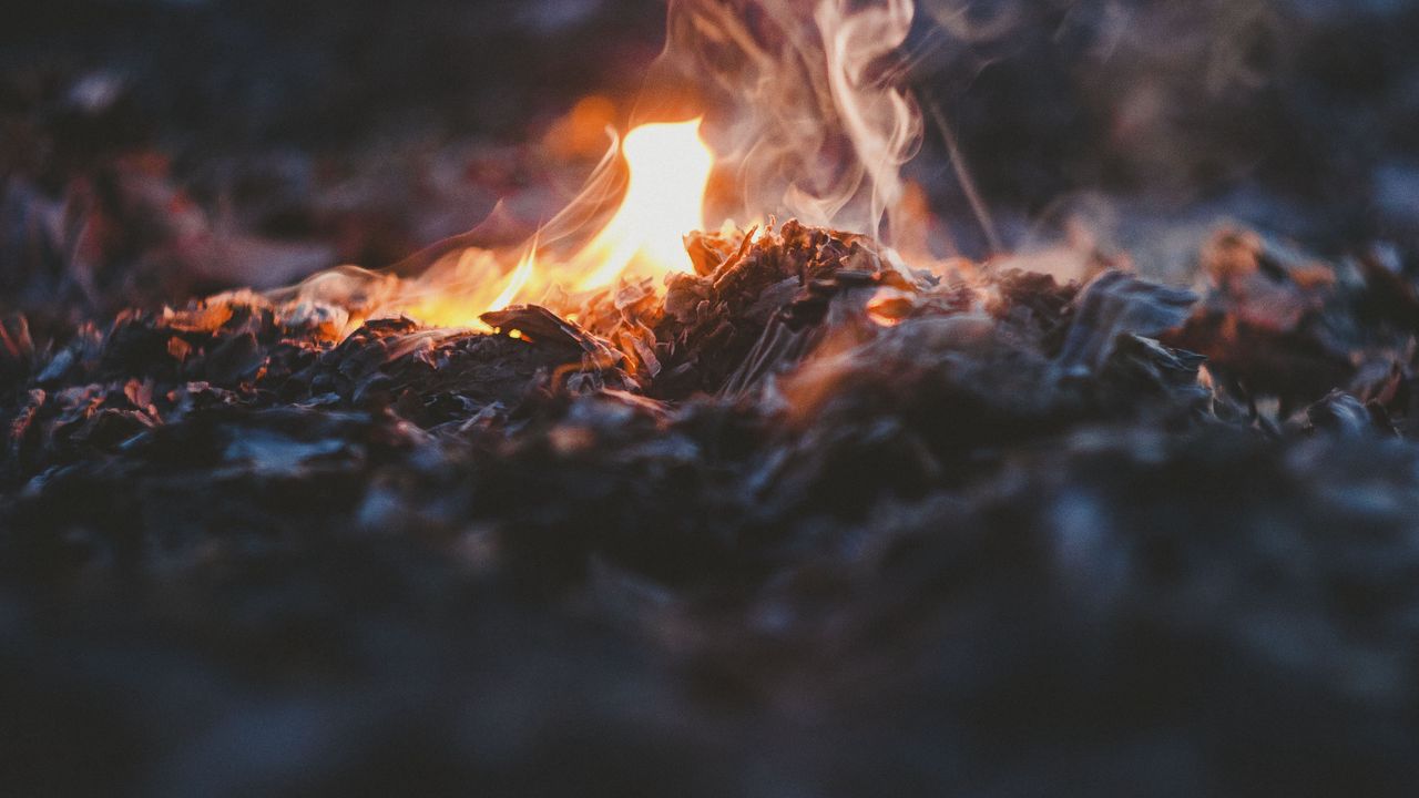Wallpaper bonfire, fire, ashes