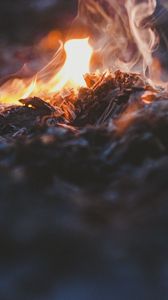 Preview wallpaper bonfire, fire, ashes