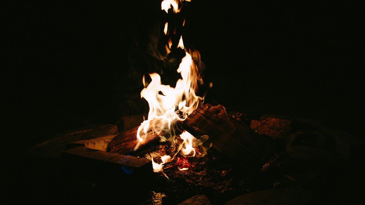 Wallpaper bonfire, fire, burn, night, dark
