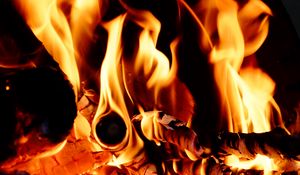 Preview wallpaper bonfire, fire, coal, flame