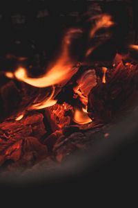 Preview wallpaper bonfire, fire, coals