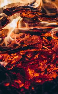 Preview wallpaper bonfire, fire, coals, ash