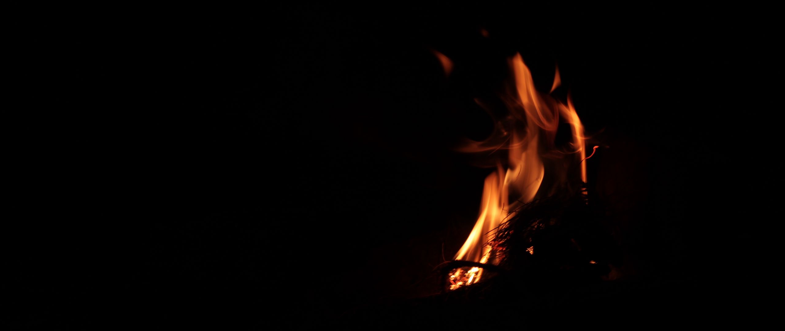 Download Wallpaper 2560x1080 Bonfire, Fire, Dark, Flame Dual Wide 1080p 