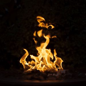Preview wallpaper bonfire, fire, dark, flame, burning