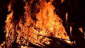 Preview wallpaper bonfire, fire, flame, brushwood