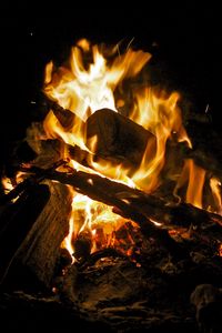 Preview wallpaper bonfire, fire, flame, firewood