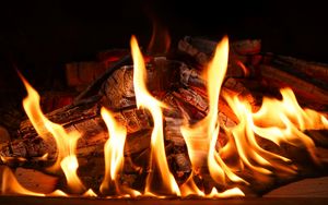 Preview wallpaper bonfire, fire, flame, ash
