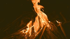 Preview wallpaper bonfire, fire, flame, dark