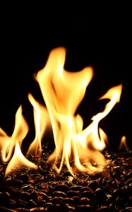 Preview wallpaper bonfire, fire, flame, dark, fiery